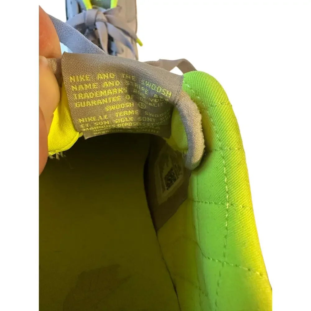 Nike Air Force 1 Shadow Atmosphere Grey Neon Green Reflective Logo Sneaker  8